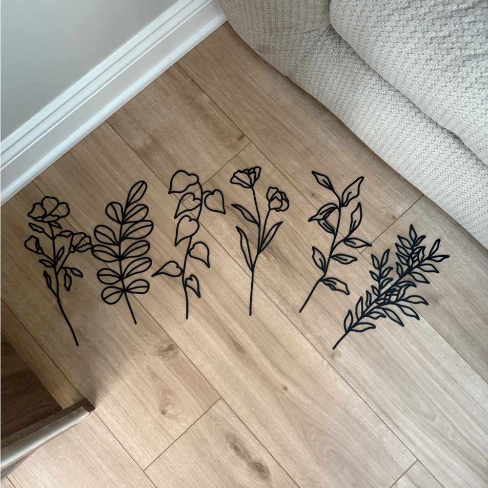 Black Botanical Wall Decals